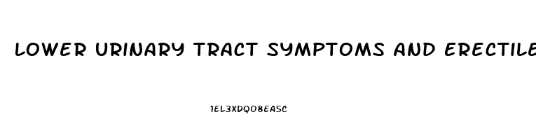 Lower Urinary Tract Symptoms And Erectile Dysfunction