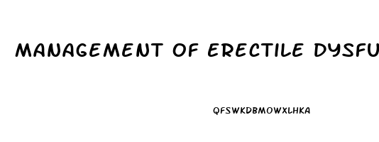 Management Of Erectile Dysfunction In Diabetes