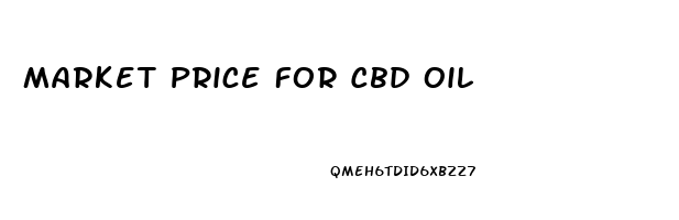 Market Price For Cbd Oil