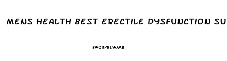 Mens Health Best Erectile Dysfunction Supplements