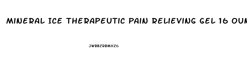 Mineral Ice Therapeutic Pain Relieving Gel 16 Ounce Jar