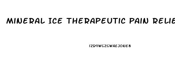 Mineral Ice Therapeutic Pain Relieving Soothing Gel 8 Oz