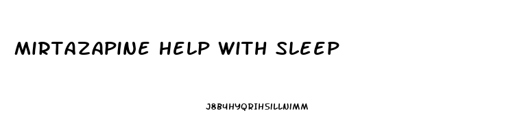 Mirtazapine Help With Sleep