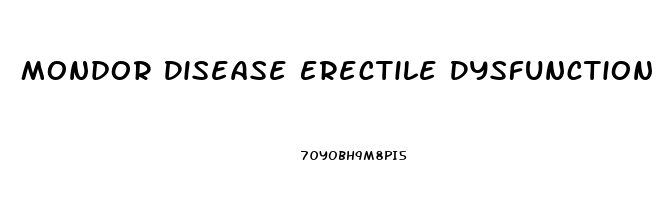 Mondor Disease Erectile Dysfunction