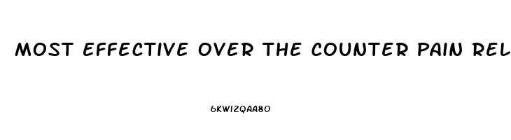 Most Effective Over The Counter Pain Reliever