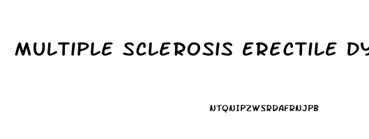 Multiple Sclerosis Erectile Dysfunction