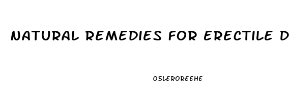 Natural Remedies For Erectile Dysfunction