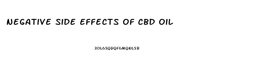 Negative Side Effects Of Cbd Oil