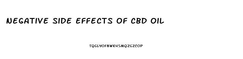 Negative Side Effects Of Cbd Oil