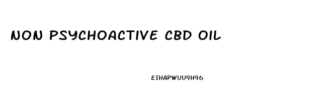 Non Psychoactive Cbd Oil