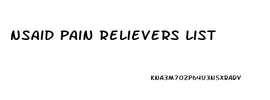 Nsaid Pain Relievers List