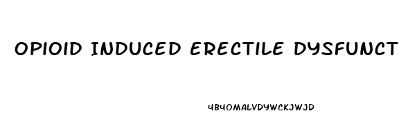 Opioid Induced Erectile Dysfunction