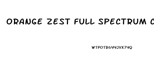 Orange Zest Full Spectrum Cbd Oil 1000mg