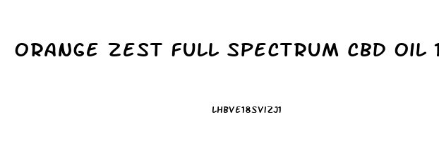 Orange Zest Full Spectrum Cbd Oil 1000mg