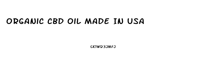 Organic Cbd Oil Made In Usa