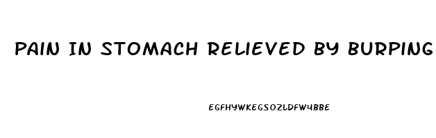 Pain In Stomach Relieved By Burping