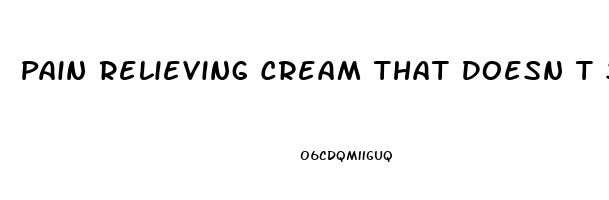 Pain Relieving Cream That Doesn T Smell