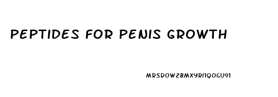 Peptides For Penis Growth