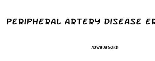 Peripheral Artery Disease Erectile Dysfunction