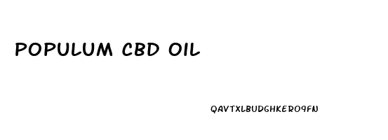 Populum Cbd Oil