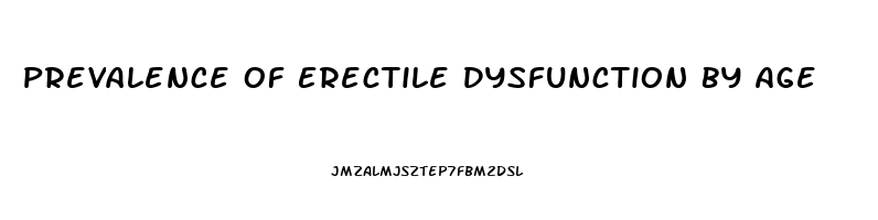 Prevalence Of Erectile Dysfunction By Age