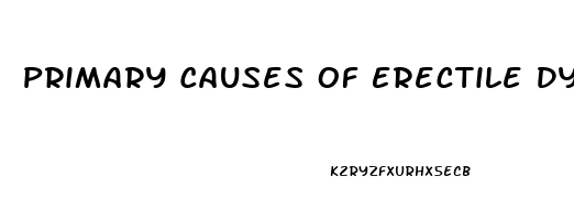 Primary Causes Of Erectile Dysfunction