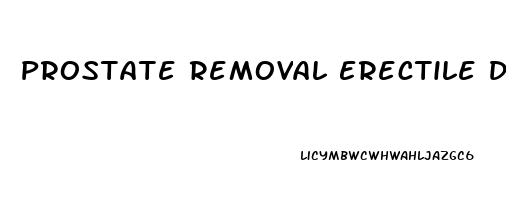 Prostate Removal Erectile Dysfunction