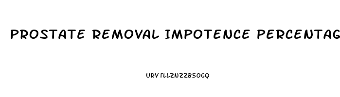 Prostate Removal Impotence Percentage