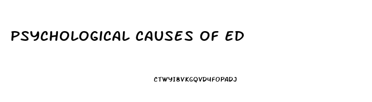 Psychological Causes Of Ed