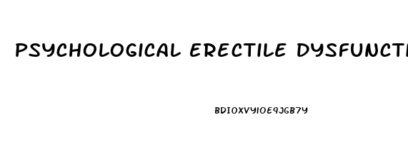 Psychological Erectile Dysfunction Help