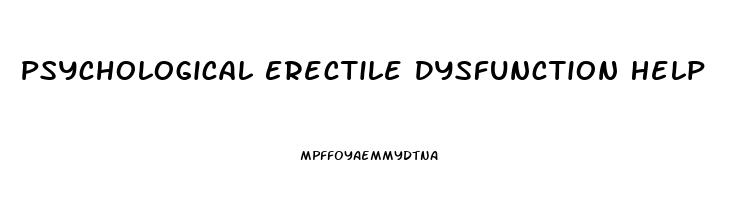 Psychological Erectile Dysfunction Help