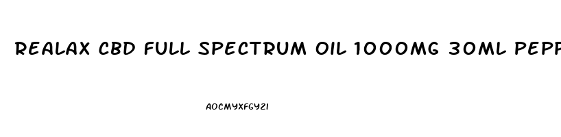 Realax Cbd Full Spectrum Oil 1000mg 30ml Peppermint