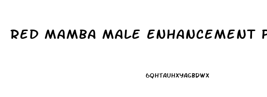 Red Mamba Male Enhancement Pills