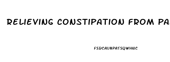 Relieving Constipation From Pain Medication