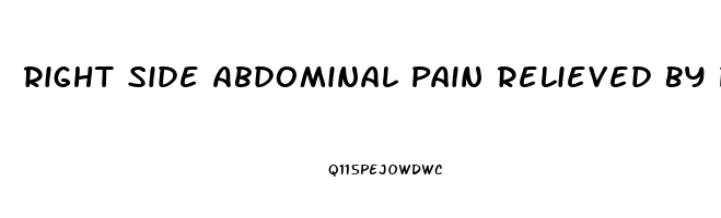 Right Side Abdominal Pain Relieved By Pressure