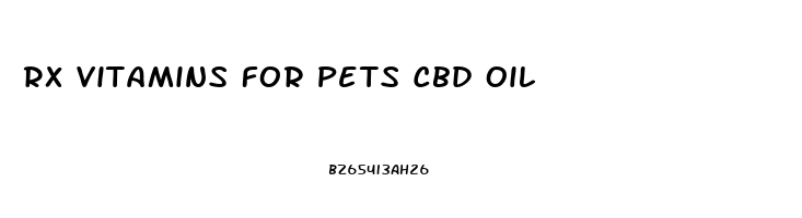 Rx Vitamins For Pets Cbd Oil