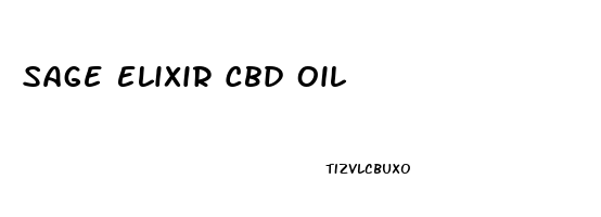 Sage Elixir Cbd Oil