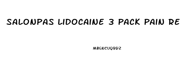 Salonpas Lidocaine 3 Pack Pain Relieving Maximum Strength Gel Patch