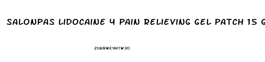 Salonpas Lidocaine 4 Pain Relieving Gel Patch 15 Gel Patches
