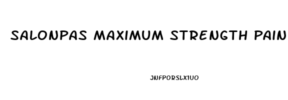 Salonpas Maximum Strength Pain Relieving Gel Patch