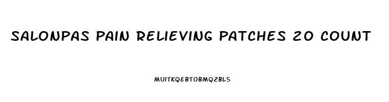 Salonpas Pain Relieving Patches 20 Count