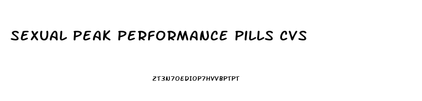 Sexual Peak Performance Pills Cvs