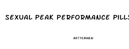 Sexual Peak Performance Pills Reviews