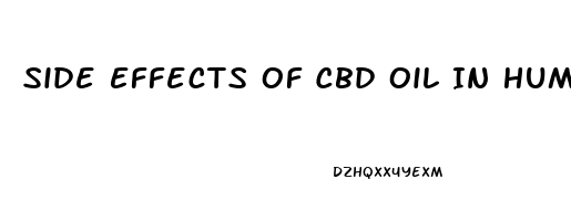 Side Effects Of Cbd Oil In Humans