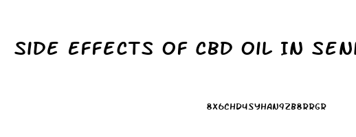 Side Effects Of Cbd Oil In Seniors