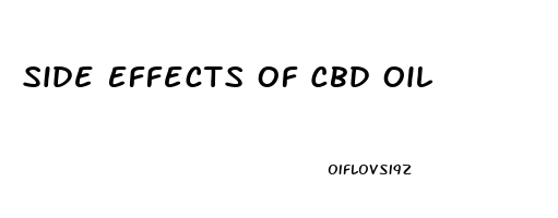 Side Effects Of Cbd Oil