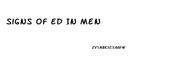 Signs Of Ed In Men