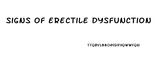 Signs Of Erectile Dysfunction Diabetes
