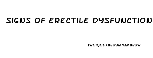 Signs Of Erectile Dysfunction In 30s