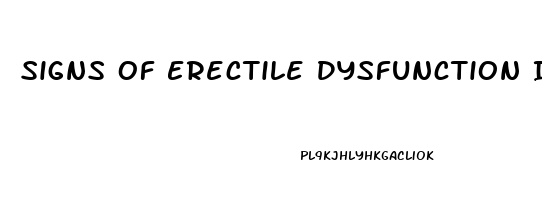 Signs Of Erectile Dysfunction In 50s